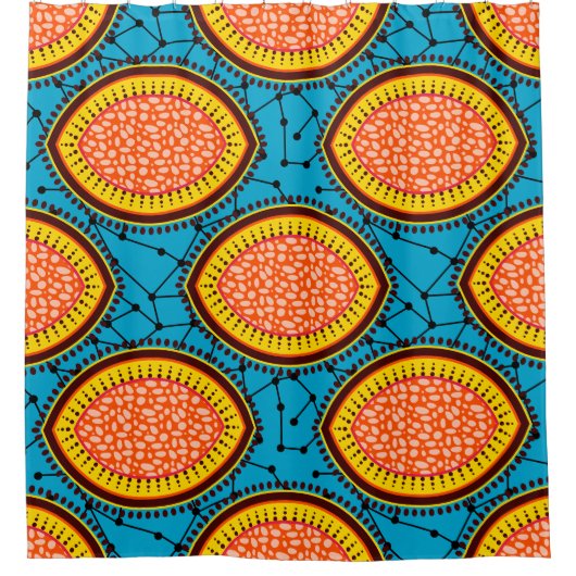 Afrikanisches Drucken, Wachsmuster Duschvorhang (Vorderseite)