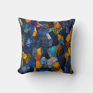 Afrikanisches Druckmuster Kissen