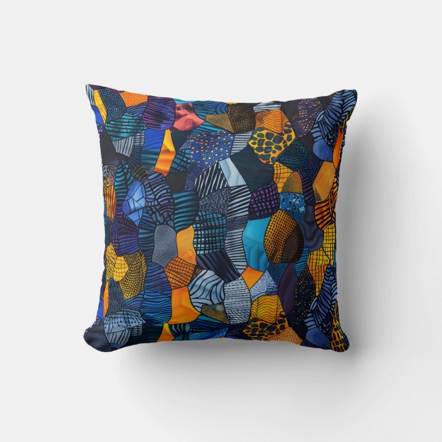 Afrikanisches Druckmuster Kissen (Vorderseite)