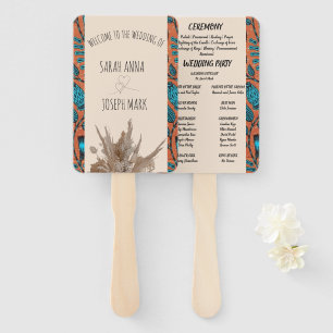 AFRIKANISCHES DRUCKPROGRAMM HAND FAN FÄCHER