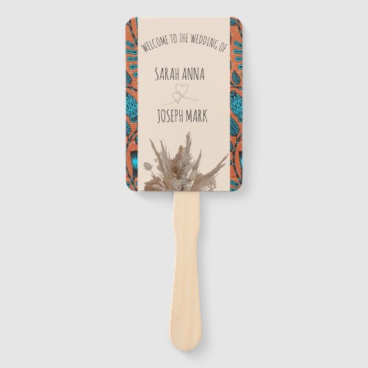 AFRIKANISCHES DRUCKPROGRAMM HAND FAN FÄCHER (Vorderseite)