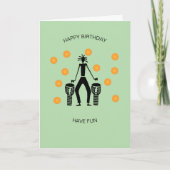 Afrikanisches Drumming und Happy Vibe Birthday Karte (Vorderseite)