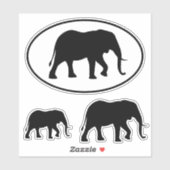 Afrikanisches Elefant-Silhouetten Vinyl Sticker-Se Aufkleber (Blatt)