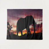 Afrikanisches Elefantenband Wandteppich (Vorderseite (Horizontal))