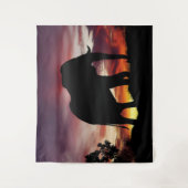 Afrikanisches Elefantenband Wandteppich (Vorderseite)