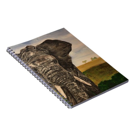 afrikanisches Elefantenbild Notizblock (Rechte Seite)