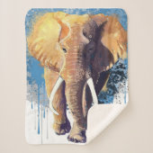 Afrikanisches Elefantendesign | Wildtiere Sherpadecke (Vorderseite)