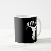 Afrikanisches Elefantengefecht | Afrika Kaffeetasse (VorderseiteRechts)