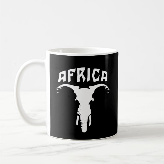 Afrikanisches Elefantengefecht | Afrika Kaffeetasse (Links)