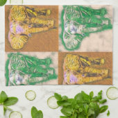 afrikanisches Elefantenhandtuch Geschirrtuch (Gefaltet)