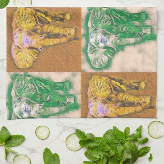 afrikanisches Elefantenhandtuch Geschirrtuch (Gefaltet)