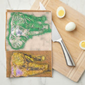 afrikanisches Elefantenhandtuch Geschirrtuch (Viertel Falte)