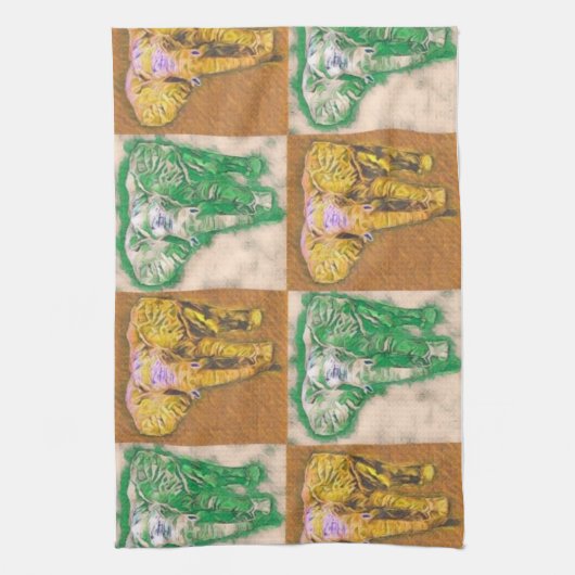 afrikanisches Elefantenhandtuch Geschirrtuch (Vertikal)