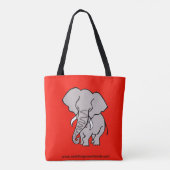 Afrikanisches ELEPHANT - gefährdetes Tier - Natur Tasche (Rückseite)