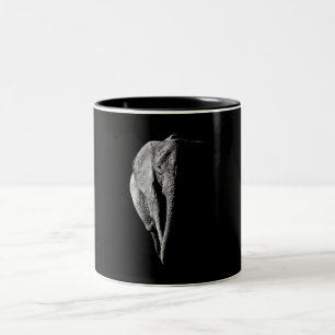 Afrikanisches Elephant Portrait Zweifarbige Tasse