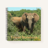 Afrikanisches Elephant-ReiseNotebook Notizblock (Vorderseite)
