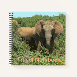 Afrikanisches Elephant-ReiseNotebook Notizblock