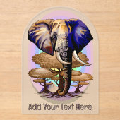 Afrikanisches Elephant Surreal Portrait Acryleinladungen (Vorderseite)