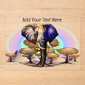 Afrikanisches Elephant Surreal Portrait Acryleinladungen (Vorderseite)