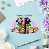 Afrikanisches Elephant Surreal Portrait Acryleinladungen (In Situ (Hochzeit))