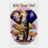 Afrikanisches Elephant Surreal Portrait Acrylschild (Vorderseite)