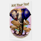 Afrikanisches Elephant Surreal Portrait Acrylschild (Winkel)
