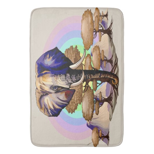 Afrikanisches Elephant Surreal Portrait Badematte (Vorderseite Vertikal)