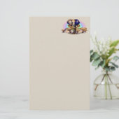 Afrikanisches Elephant Surreal Portrait Briefpapier (Stehend Vorderseite)