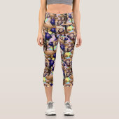 Afrikanisches Elephant Surreal Portrait Capri Leggings (Vorderseite)
