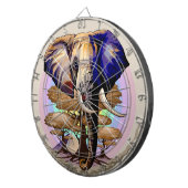 Afrikanisches Elephant Surreal Portrait Dartscheibe (Vorderseite rechts)