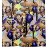 Afrikanisches Elephant Surreal Portrait Duschvorhang (Vorderseite)