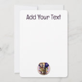 Afrikanisches Elephant Surreal Portrait Einladung (Rückseite)