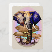 Afrikanisches Elephant Surreal Portrait Einladung (Vorne/Hinten)