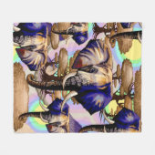 Afrikanisches Elephant Surreal Portrait Fleecedecke (Vorderseite (Horizontal))