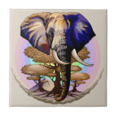 Afrikanisches Elephant Surreal Portrait Fliese (Vorderseite)