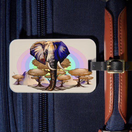 Afrikanisches Elephant Surreal Portrait Gepäckanhänger (Vorderseite Insitu 4)