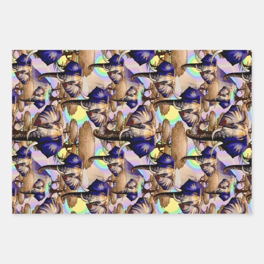 Afrikanisches Elephant Surreal Portrait Geschenkpapier Set (Vorderseite)