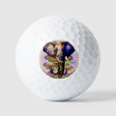 Afrikanisches Elephant Surreal Portrait Golfball (Vorderseite)