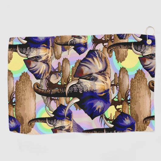Afrikanisches Elephant Surreal Portrait Golfhandtuch (Horizontal)