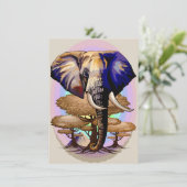 Afrikanisches Elephant Surreal Portrait Karte (Stehend Vorderseite)