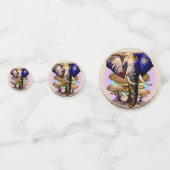 Afrikanisches Elephant Surreal Portrait Konfetti (Vorderseiten)