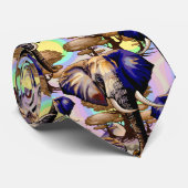 Afrikanisches Elephant Surreal Portrait Krawatte (Gerollt)