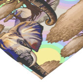 Afrikanisches Elephant Surreal Portrait Kurzer Tischläufer (Ecke)