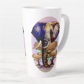 Afrikanisches Elephant Surreal Portrait Milchtasse (Rechte Ecke)
