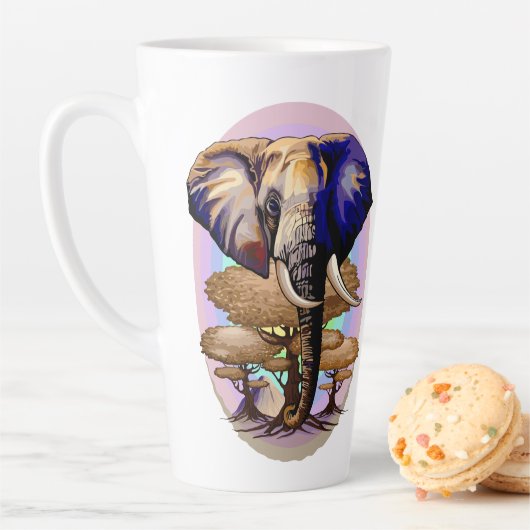 Afrikanisches Elephant Surreal Portrait Milchtasse (Beispiel)