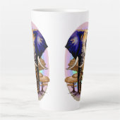 Afrikanisches Elephant Surreal Portrait Milchtasse (Vorderseite)