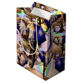 Afrikanisches Elephant Surreal Portrait Mittlere Geschenktüte (Rückseite Schrägansicht)