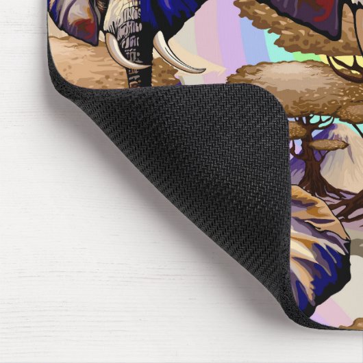 Afrikanisches Elephant Surreal Portrait Mousepad (Ecke)