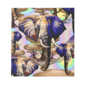 Afrikanisches Elephant Surreal Portrait Notizblock (Vorderseite)