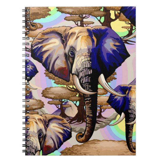 Afrikanisches Elephant Surreal Portrait Notizblock (Vorderseite)
